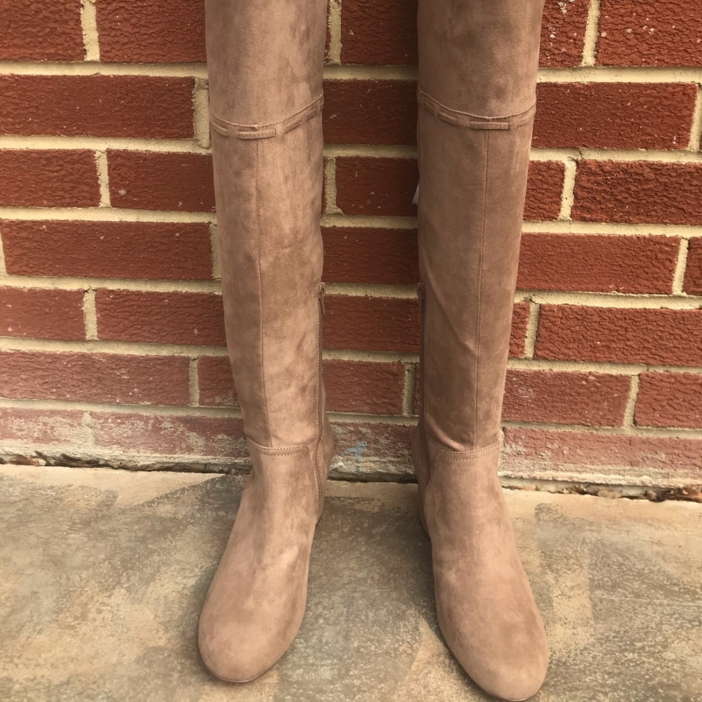 9 West Over the Knee Sueded Tassel Boot
